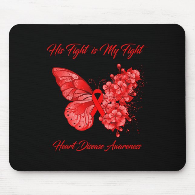 Mousepad Borboleta A luta dele é a minha luta Conscientizaç (Frente)