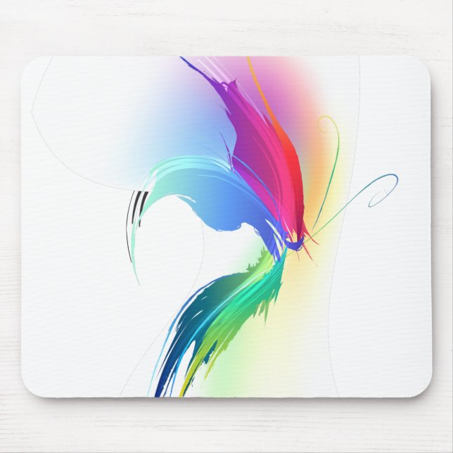 Mousepad Borboleta abstrato Paint Splatter (Frente)