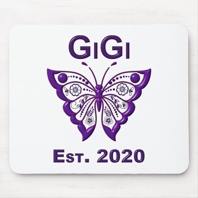 Mousepad Borboleta Adorável Gigi "Est 2020" (Frente)