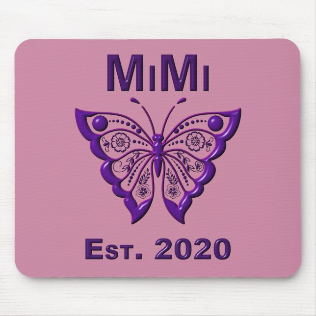 Mousepad Borboleta Adorável Mimi "Est 2020" (Frente)