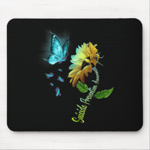 Mousepad Borboleta Advertência para a prevenção do suicídio