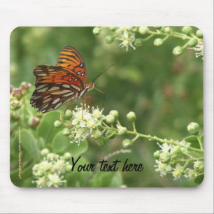 Mousepad Borboleta alaranjada personalizada tapete do rato
