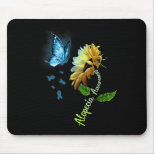 Mousepad Borboleta Alopecia de girassol Sensibilização 1