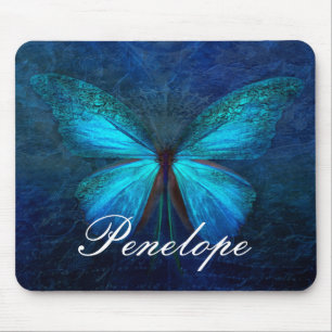 Mousepad Borboleta Azul de Alegria e Sorte