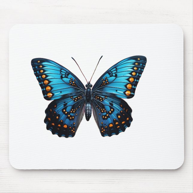 Mousepad 🦋 "Borboleta Azul Elegante - Rato Inspirado pela  (Frente)