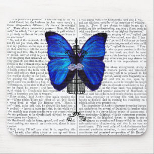 Mousepad Borboleta Azul Mannequin
