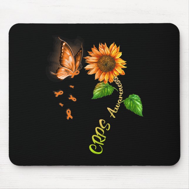 Mousepad Borboleta Cãibras de Girassol Consciência 1 (Frente)