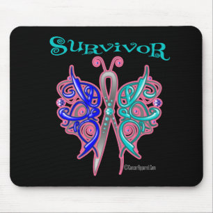 Mousepad Borboleta celta do sobrevivente - cancer de