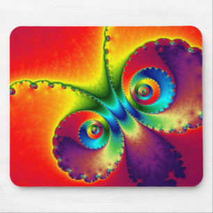 Mousepad Borboleta Colorida Fractal