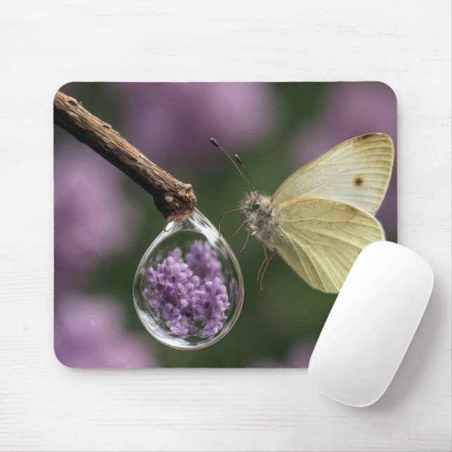 Mousepad Borboleta com uma Gota de Chuva (Com mouse)