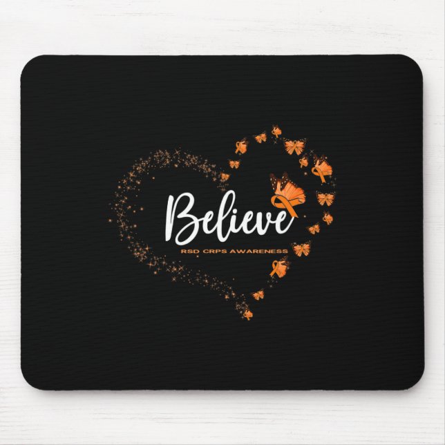Mousepad Borboleta De Consciência Do Rsd Crps Acredita (Frente)