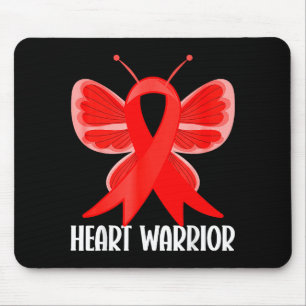 Mousepad Borboleta de Conscientização sobre Doenças Cardíac