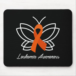 Mousepad Borboleta de Fita Aml Leucemia Sensibilização