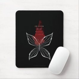 Mousepad Borboleta de Flores de Chuva Procura da Crimson