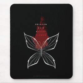 Mousepad Borboleta de Flores de Chuva Procura da Crimson