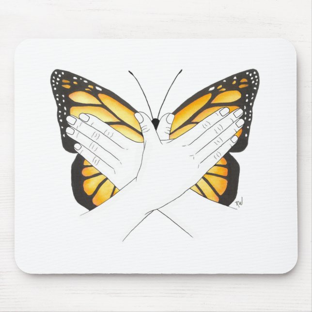Mousepad Borboleta de monarca no ASL (Frente)