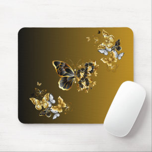 Mousepad Borboleta Dourada Radiante – Acento Artístico Botâ