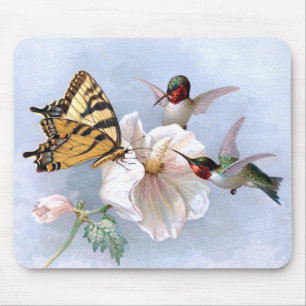 Mousepad Borboleta e colibris