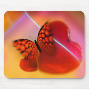 Mousepad Borboleta e Corações