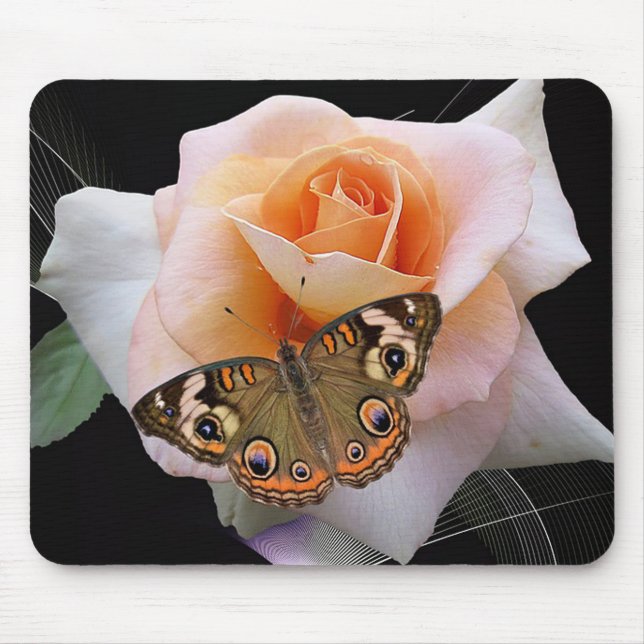 Mousepad Borboleta e Rosa (Frente)