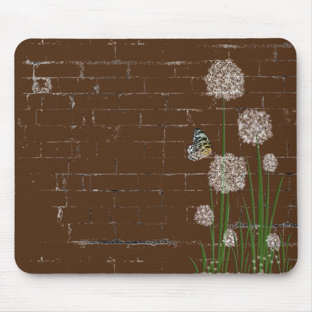 Mousepad Borboleta em flor silvestre (Frente)