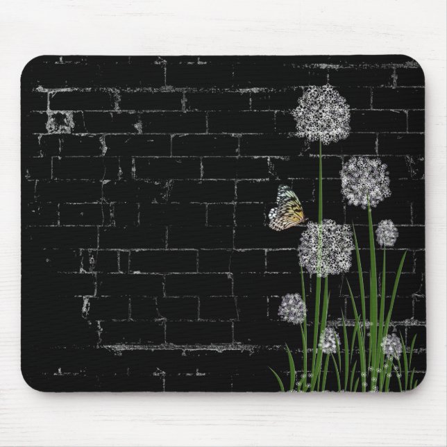 Mousepad Borboleta em flor silvestre (Frente)