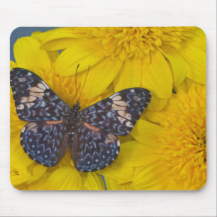 Mousepad Borboleta em uma Flor Amarela