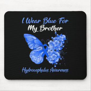 Mousepad Borboleta Eu Visto Azul Para Meu Irmão Hidrocefali