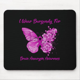 Mousepad Borboleta Eu Visto Borgonha Para Aneurismo Cérebro