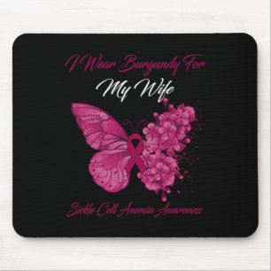 Mousepad Borboleta Eu Visto Borgonha Para Minha Esposa Célu