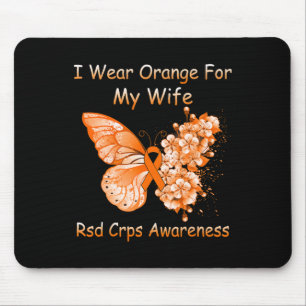 Mousepad Borboleta Eu Visto Laranja Para Minha Esposa Rsd C