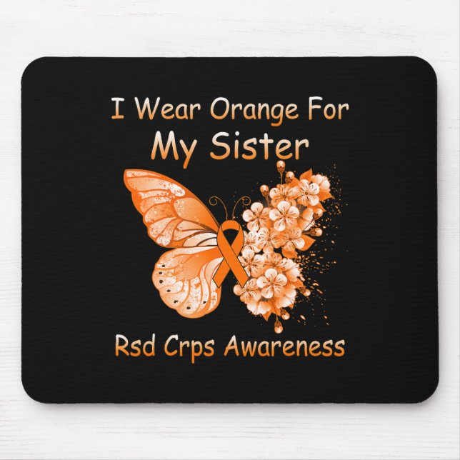 Mousepad Borboleta Eu Visto Laranja Para Minha Irmã Rsd Crp (Frente)