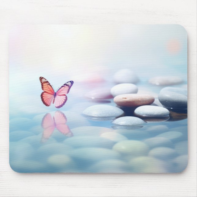 Mousepad Borboleta Floresta Natureza Serena Tranquil (Frente)