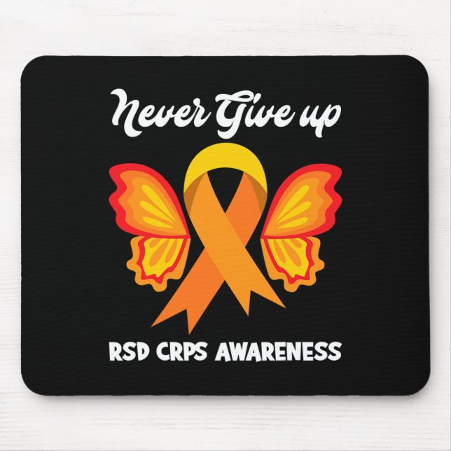 Mousepad Borboleta Hope Fighter Orange Ribbon Rsd Crps Awar (Frente)