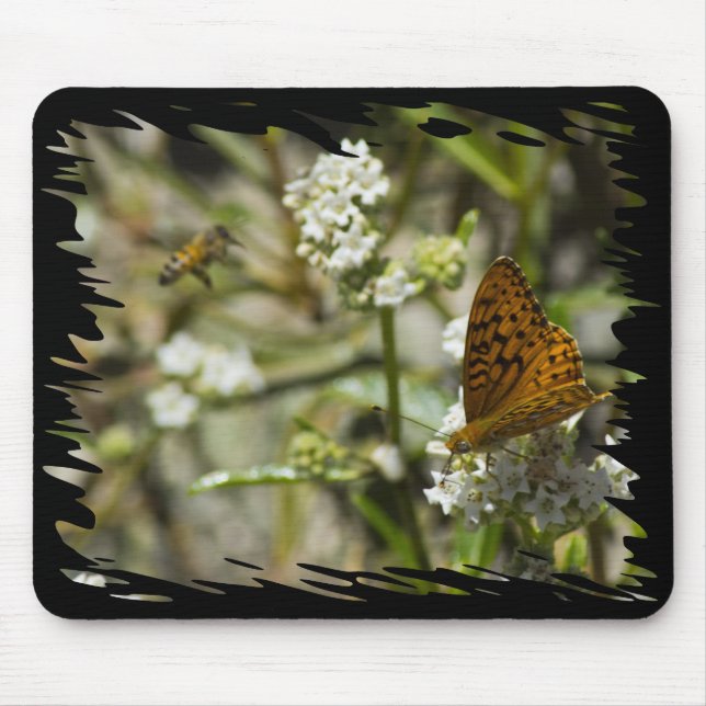 Mousepad Borboleta Laranja e Abelha (Frente)