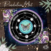 Borboleta Mandala Rouxinol Floral Pêndulo Psíquico