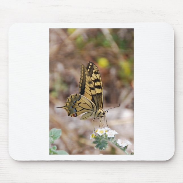 Mousepad Borboleta Marrom e Branca (Frente)
