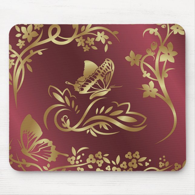 Mousepad borboleta ouro (Frente)