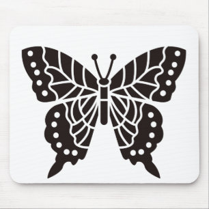 Mousepad Borboleta Preta e Branca