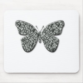 Mousepad Borboleta Preta E Branca Elegante