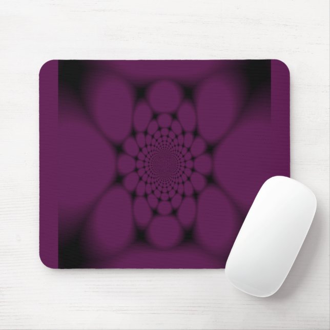 Mousepad Borboleta Preta Roxa Petal (Com mouse)