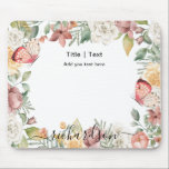 Mousepad Borboleta Rosa Rosa botulínica russa Personalizada<br><div class="desc">Placa Personalizada De Rato De Borboleta Rosa Rosa,  Botânica,  Rústica. Todas as fotos e textos são pré-organizados para que você personalize fácil e rapidamente com seus próprios detalhes. Para muitos outros designs,  visite a coleção de armazenamento: https://www.zazzle.com/collections/119376792509928647</div>