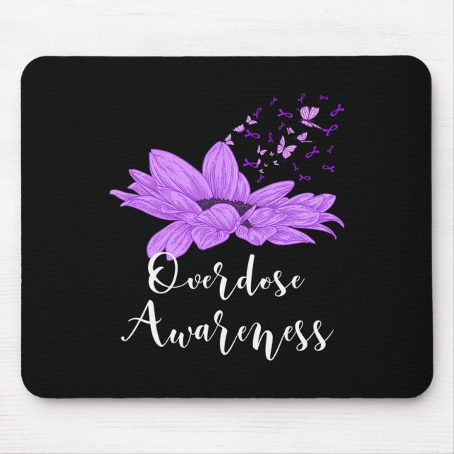 Mousepad Borboleta Roxo Fita Roxo Awarene Sobredosagem de G (Frente)