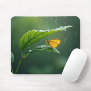 Mousepad Borboleta seca debaixo de uma folha