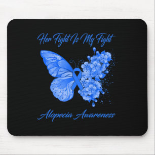 Mousepad Borboleta Sua Luta É Minha Luta Contra A Alopécia