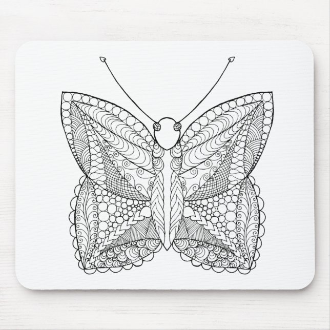 Mousepad Borboleta tropical inspirada do design (Frente)