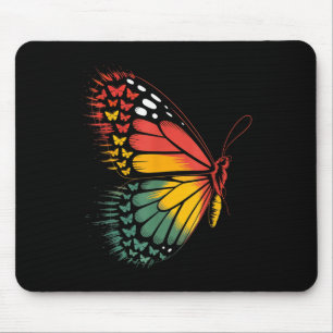 Mousepad Borboleta Vermelha Amarelo Verde da Sétima Celebra