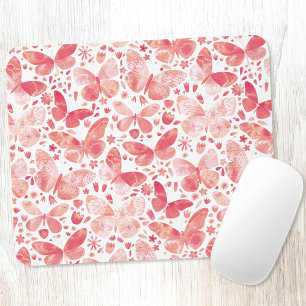 Mousepad Borboleta Watercolor PInk