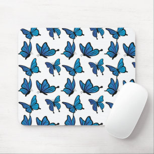 Mousepad Borboletas Azuis Sem Costura abstrato Digital