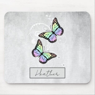 Mousepad Borboletas Brilhantes do Arco-Íris